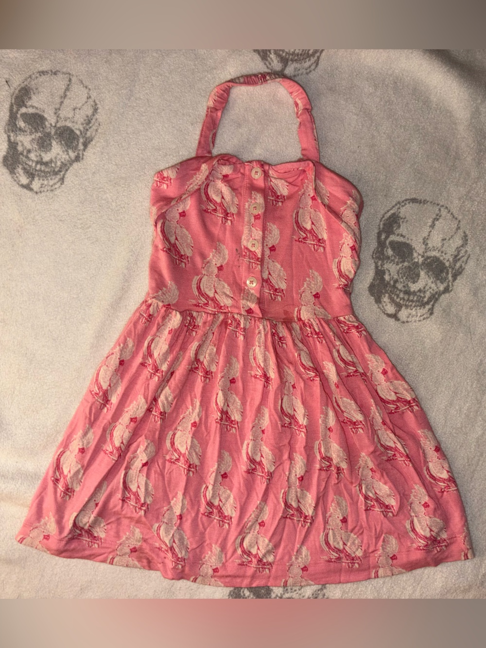 Kate Quinn 2T Girls Cockatoo Print Halter Button Back Dress 🌵2T
